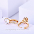 2018 Nouveau Designwhite Cz or jaune mariage Boucle d&#39;oreille